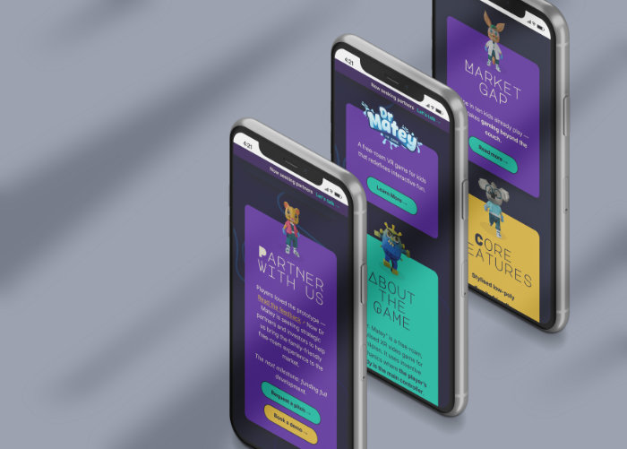 Dr Matey website on 3 mobiles