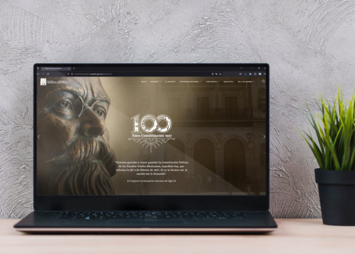 Website mockup on a laptop